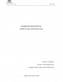 INFORME PSICODIAGNÓSTICO I: DISEÑO CLÍNICA INFANTO-JUVENIL