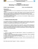 Certamen Marketing II “Investigación de Mercados”