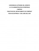 Objetivos del departamento de compras