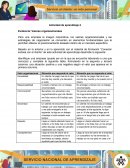 Actividad de aprendizaje 2 Evidencia: Valores organizacionales