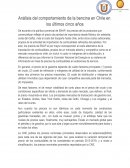 Análisis del comportamiento de la bencina en Chile en los últimos cinco años