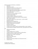 Partidas principales para demolición y remodelación