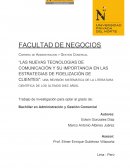 Las nuevas tecnologias de comunicación y su importancia en las estrategias de fidelización de clientes