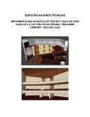 ESPECIFICACIONES TÉCNICAS SISTEMA ACÚSTICO TEATRO