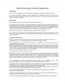 Especificaciones de construcción