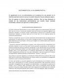 ﻿Agotamiento de la via administrativa