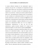ENSAYO SOBRE ACTO ADMINISTRATIVO
