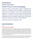 Modalidad: En grupos de solamente dos estudiantes