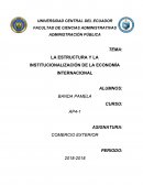 LA ESTRUCTURA Y LA INSTITUCIONALIZACIÓN DE LA ECONOMÍA INTERNACIONAL