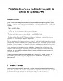 Portafolio de cartera y modelo de valoración de activos de capital (CAPM)