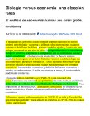 Biología versus economía: una elección falsa