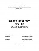 GASES IDEALES Y REALES (TALLER GASOTECNIA)