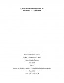 Ejercicio Práctico Proyección de La Oferta y La Demanda