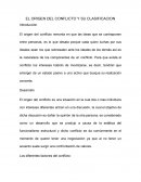 EL ORIGEN DEL CONFLICTO Y SU CLASIFICACION