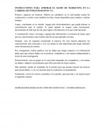 INSTRUCCIONES PARA APROBAR EL RAMO DE MARKETING EN LA CARRERA DE PUBLICIDAD DUOC UC. Página 1