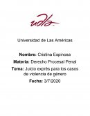 Juicio exprés para los casos de violencia de género