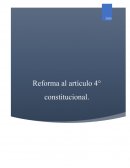 Reforma al articulo 4° constitucional