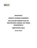 APLICACIÓN NORMATIVAS DE PROTECCIÓN LABORAL EN TEMAS ERGONÓMICO