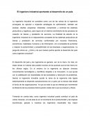 El ingeniero industrial aportando al desarrollo de un país