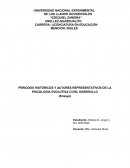 PERIODOS HISTÓRICOS Y AUTORES REPRESENTATIVOS DE LA PSICOLOGÍA EVOLUTIVA O DEL DESRROLLO