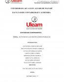 Activos en las instituciones publicas