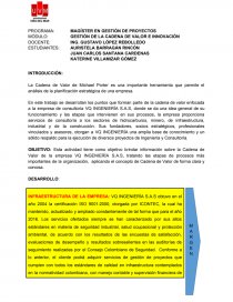 GESTIÓN DE LA CADENA DE VALOR E INNOVACIÓN. Página 1