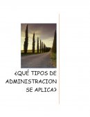QUE TIPOS DE ADMINISTRACION SE APLICA
