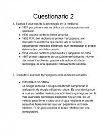 AVANCES TECNOLÓGICOS. CIRUGÍA ROBÓTICA. Página 1