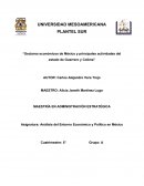 Sectores económicos de México y principales actividades del estado de Guerrero y Colima