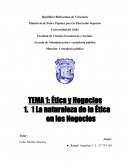 La naturaleza de la etica en los negocios