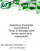 Liderazgo como función dentro de la organización