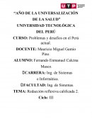 Problemas y desafíos en el Perú actual