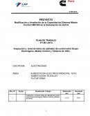PLAN DE TRABAJO. Inspección y toma de datos de cableado de control entre Grupo Electrógeno, Máster Control y Tableros de 10Kv