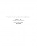 TIPOS DE CONTROLES ANALISIS DE RIESGOS AL INTERIOR DE LAS ORGANIZACIONES