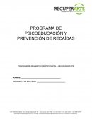 PROGRAMA DE PSICOEDUCACIÓN Y PREVENCIÓN DE RECAÍDAS