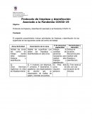 Protocolo de limpieza y desinfección asociado a la Pandemia COVID-19