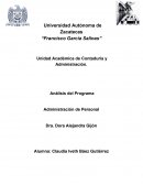 Administración de personal. Análisis de puestos