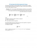 El teorema de la divergencia de Gauss