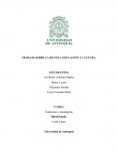 TRABAJO SOBRE LA REVISTA EDUCACIÓN Y CULTURA