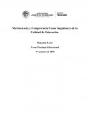 Meritocracia y Competencia Como Impulsores de la Calidad de Educación en Chile