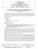 Acta reunion sobre la implementación del proyecto