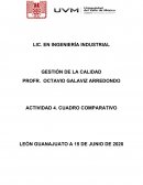 Actividad Cuadro comparativo. Modelos de gestión de la calidad