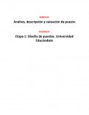 Análisis, descripción y valuación de puesto