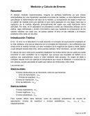 Medición y Cálculo de errores