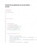 Creación de una aplicación con uso de sockets