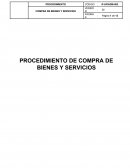 PROCEDIMIENTO DE COMPRA DE BIENES Y SERVICIOS