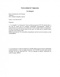 Introducción a las Finanzas. Página 1