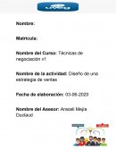 Diseño de una estrategia de ventas