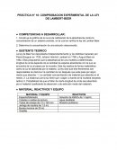 PRÁCTICA N° 10: COMPROBACION EXPERIMENTAL DE LA LEY DE LAMBERT-BEER