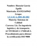 Procedimiento para obtener la certificación ISO 9000